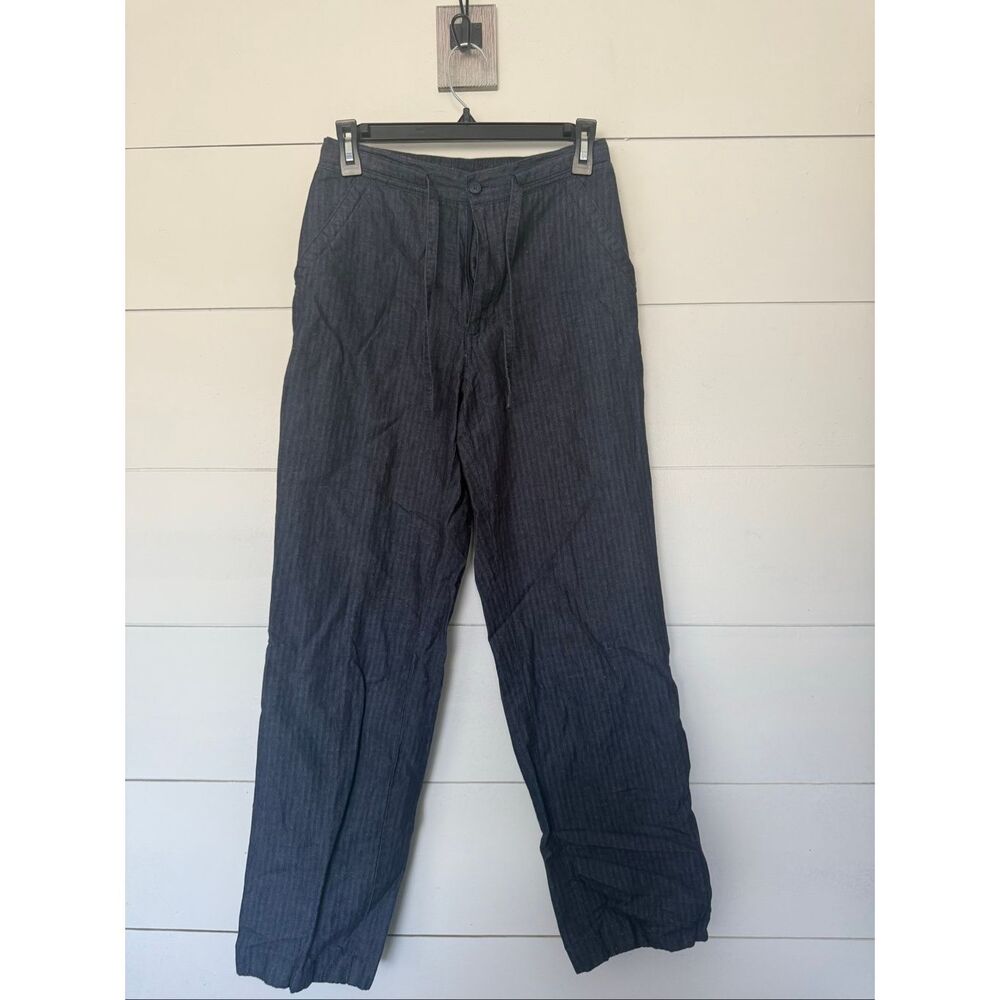 Cubavera Men’s Small Navy Blue Linen Blend Pull on Pants